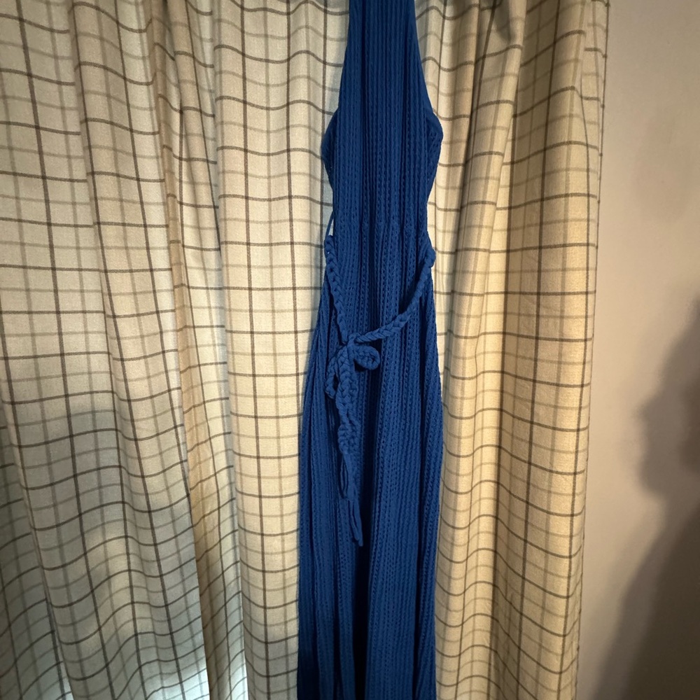 Vici Vibrant Blue Knit maxi dress